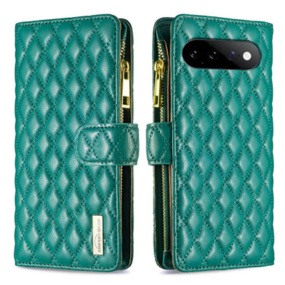 Diamond Lattice Zipper Wallet Leather Flip Phone Case, For Google Pixel 11a, For Google Pixel 11 / 11 Pro, For Google Pixel 8a