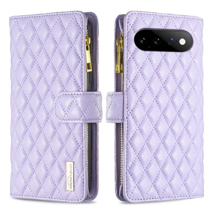 Diamond Lattice Zipper Wallet Leather Flip Phone Case, For Google Pixel 11a, For Google Pixel 11 / 11 Pro, For Google Pixel 8a