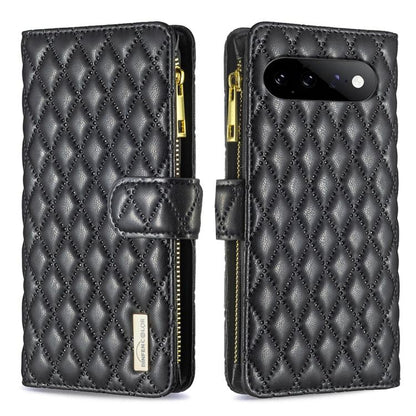 Diamond Lattice Zipper Wallet Leather Flip Phone Case, For Google Pixel 11a, For Google Pixel 11 / 11 Pro, For Google Pixel 8a