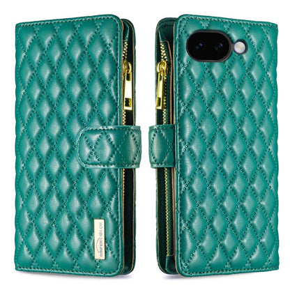 Diamond Lattice Zipper Wallet Leather Flip Phone Case, For Google Pixel 11a, For Google Pixel 11 / 11 Pro, For Google Pixel 8a