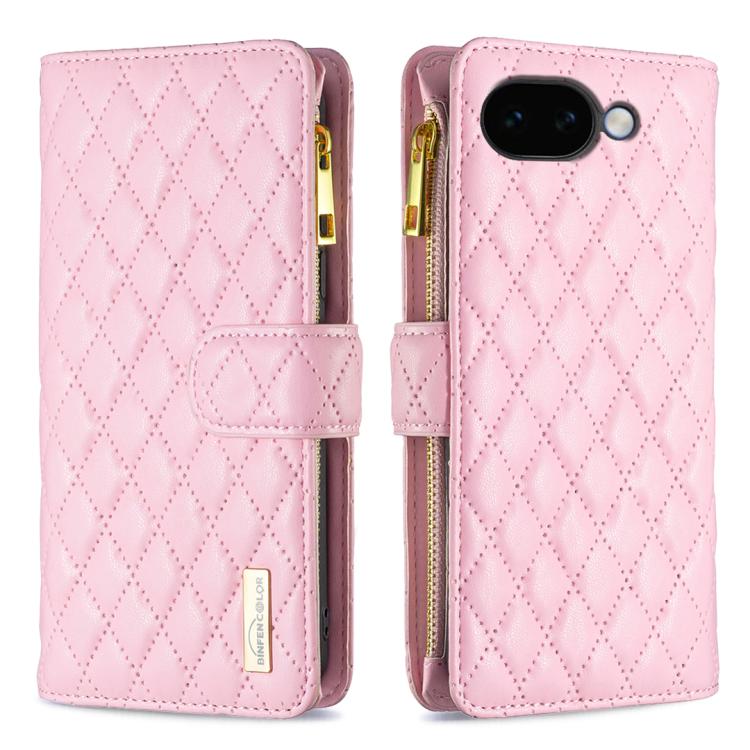 Diamond Lattice Zipper Wallet Leather Flip Phone Case, For Google Pixel 11a, For Google Pixel 11 / 11 Pro, For Google Pixel 8a