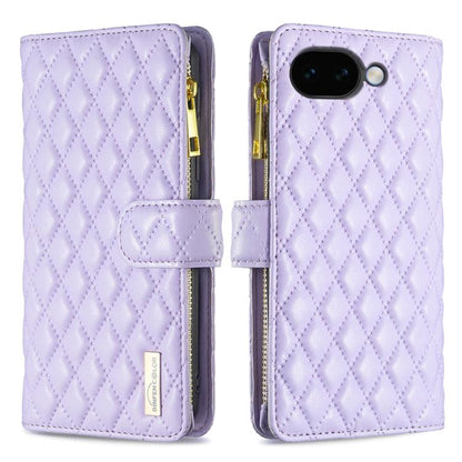Diamond Lattice Zipper Wallet Leather Flip Phone Case, For Google Pixel 11a, For Google Pixel 11 / 11 Pro, For Google Pixel 8a