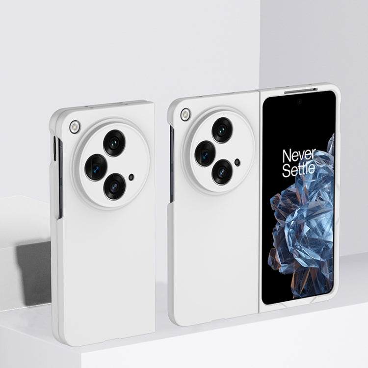 White PC phone case with camera cutouts for OPPO Find N3 / OnePlus Open