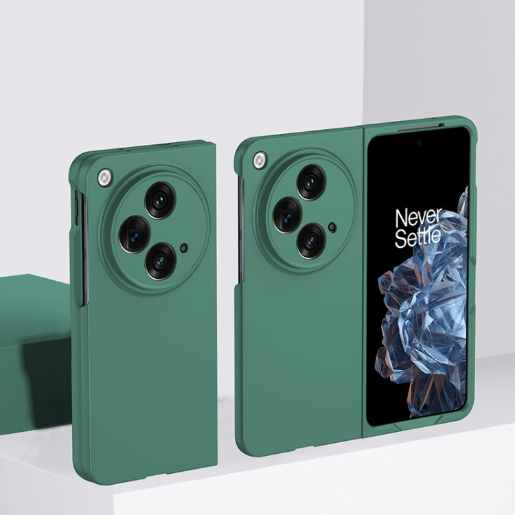 Green phone case with camera cutouts for OPPO Find N3 / OnePlus Open