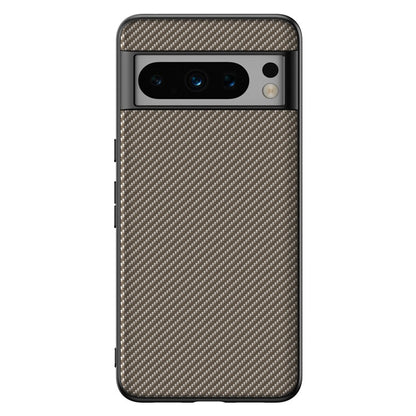 Ultra-thin carbon fiber phone case with gold weave texture and camera cutouts