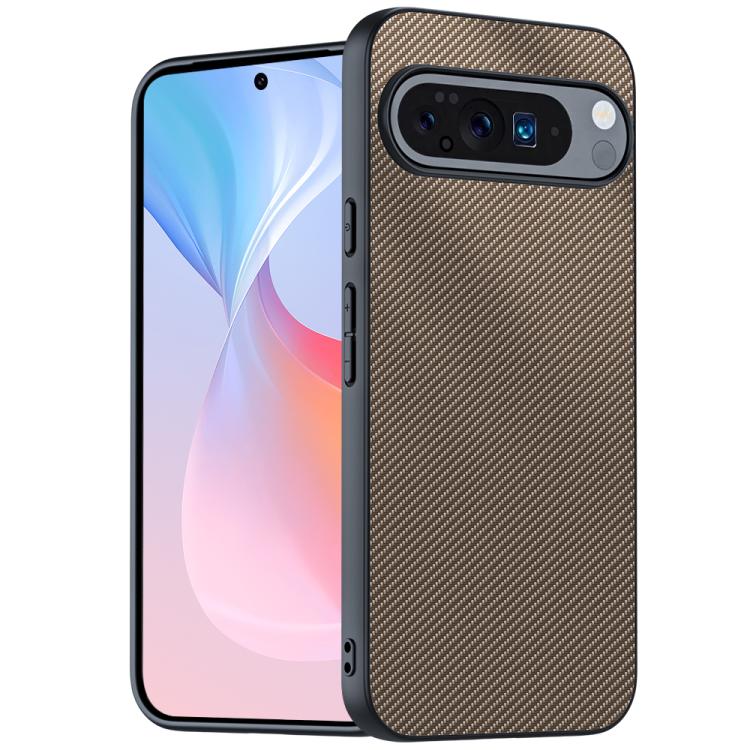 Carbon fiber texture phone case, gold, slim with camera cutouts