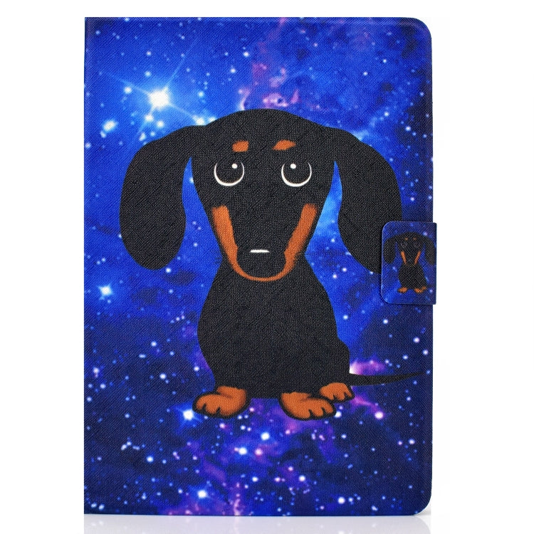 Blue dog TPU flip tablet case with card holder pocket, front cover closed