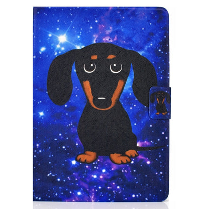 Blue dog TPU flip tablet case with card holder pocket, front cover closed