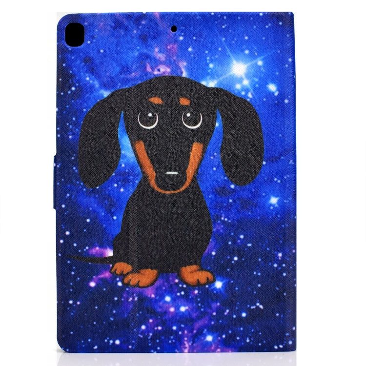 Blue dog TPU tablet case with camera cutout, front cover closed