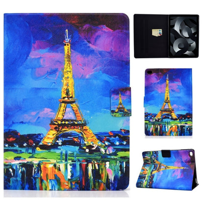 Eiffel Tower painting folio case with card slot and sleep/wake function for tablet