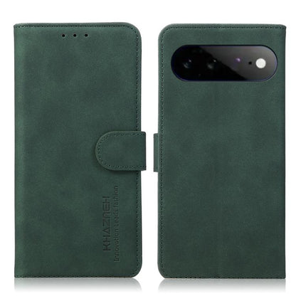 Green matte leather folio phone case with magnetic strap and camera cutout