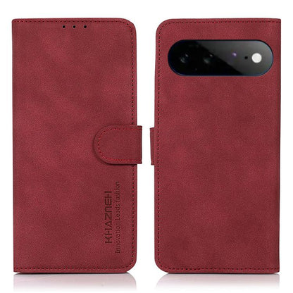 Red matte leather folio phone case with magnetic strap and camera cutout