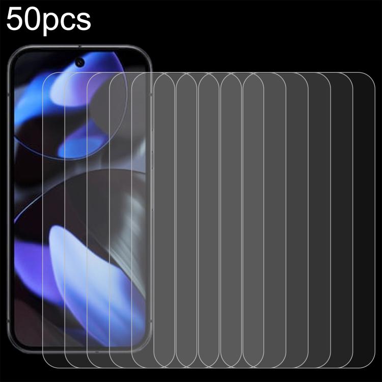 Set of 50 tempered glass screen protector films, multiple shields for phone screen