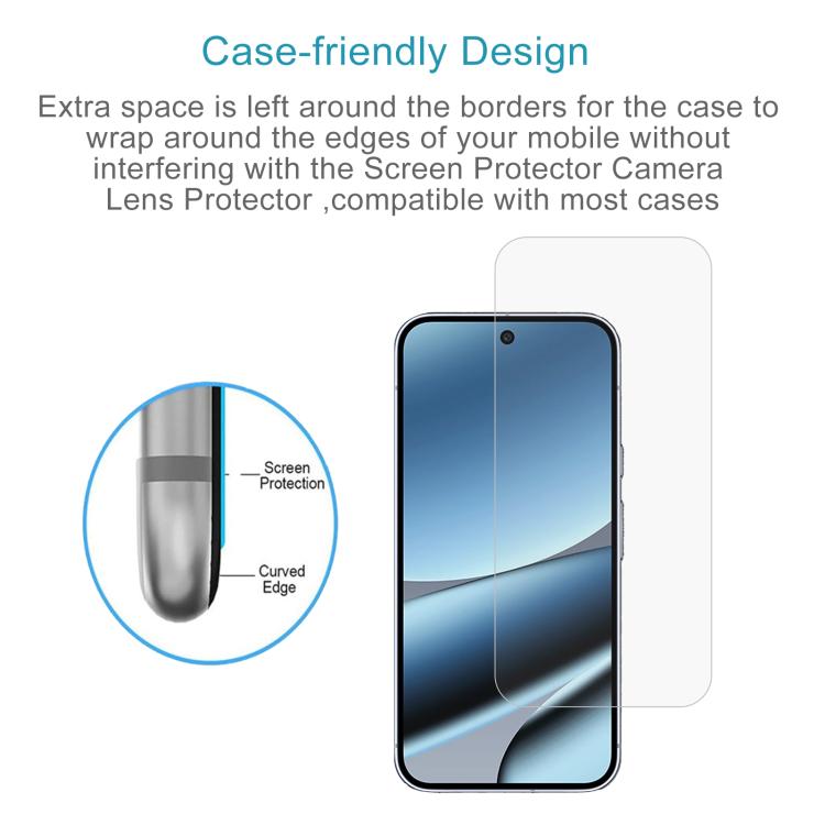 Tempered glass screen protector film, case-friendly 2.5D curved edge for phone screen