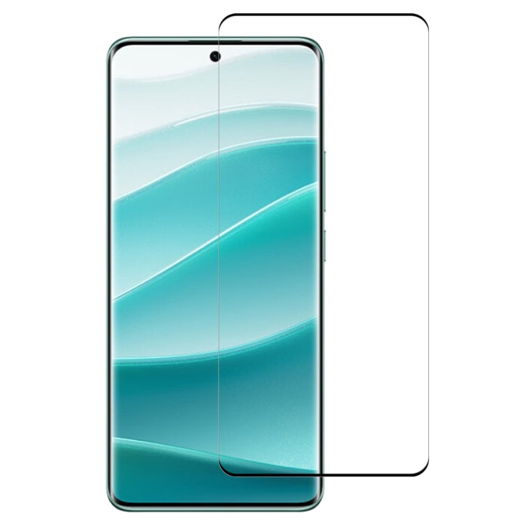 Tempered glass screen protector for teal smartphone screen with curved edges