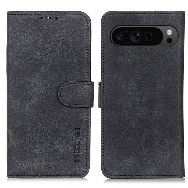 KHAZNEH Retro Texture Flip Leather Phone Case, For Google Pixel 11a, For Google Pixel 11 Pro XL, For Google Pixel 11 / 11 Pro, For Google Pixel 10a, For Google Pixel 10 Pro / 9 Pro, For Google Pixel 10 / 9, For Google Pixel 8a