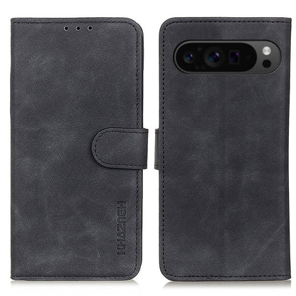 KHAZNEH Retro Texture Flip Leather Phone Case, For Google Pixel 11a, For Google Pixel 11 Pro XL, For Google Pixel 11 / 11 Pro, For Google Pixel 10a, For Google Pixel 10 Pro / 9 Pro, For Google Pixel 10 / 9, For Google Pixel 8a