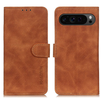 KHAZNEH Retro Texture Flip Leather Phone Case, For Google Pixel 11a, For Google Pixel 11 Pro XL, For Google Pixel 11 / 11 Pro, For Google Pixel 10a, For Google Pixel 10 Pro / 9 Pro, For Google Pixel 10 / 9, For Google Pixel 8a