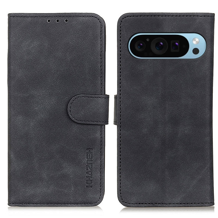 KHAZNEH Retro Texture Flip Leather Phone Case, For Google Pixel 11a, For Google Pixel 11 Pro XL, For Google Pixel 11 / 11 Pro, For Google Pixel 10a, For Google Pixel 10 Pro / 9 Pro, For Google Pixel 10 / 9, For Google Pixel 8a