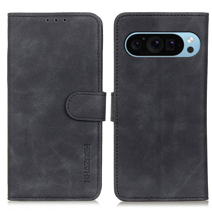 KHAZNEH Retro Texture Flip Leather Phone Case, For Google Pixel 11a, For Google Pixel 11 Pro XL, For Google Pixel 11 / 11 Pro, For Google Pixel 10a, For Google Pixel 10 Pro / 9 Pro, For Google Pixel 10 / 9, For Google Pixel 8a