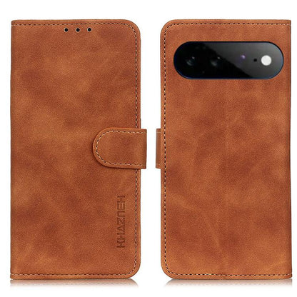 KHAZNEH Retro Texture Flip Leather Phone Case, For Google Pixel 11a, For Google Pixel 11 Pro XL, For Google Pixel 11 / 11 Pro, For Google Pixel 10a, For Google Pixel 10 Pro / 9 Pro, For Google Pixel 10 / 9, For Google Pixel 8a