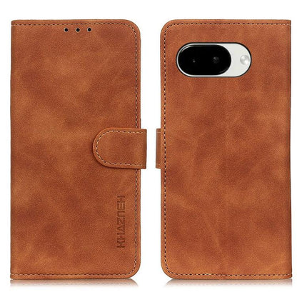 KHAZNEH Retro Texture Flip Leather Phone Case, For Google Pixel 11a, For Google Pixel 11 Pro XL, For Google Pixel 11 / 11 Pro, For Google Pixel 10a, For Google Pixel 10 Pro / 9 Pro, For Google Pixel 10 / 9, For Google Pixel 8a