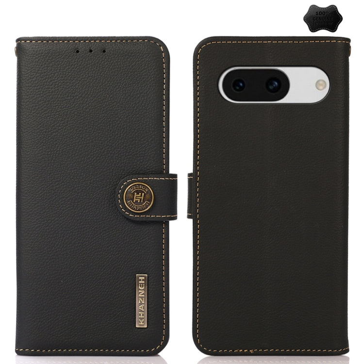 KHAZNEH Custer Genuine Leather RFID Phone Case, For Google Pixel 11 Pro XL, For Google Pixel 11, For Google Pixel 11 Pro, For Google Pixel 10a, For Google Pixel 9a, For Google Pixel 9 Pro, For Google Pixel 9, For Google Pixel 8a
