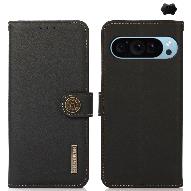 KHAZNEH Custer Genuine Leather RFID Phone Case, For Google Pixel 11 Pro XL, For Google Pixel 11, For Google Pixel 11 Pro, For Google Pixel 10a, For Google Pixel 9a, For Google Pixel 9 Pro, For Google Pixel 9, For Google Pixel 8a