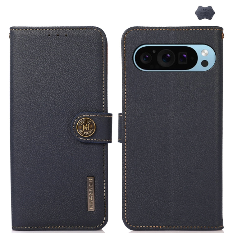 KHAZNEH Custer Genuine Leather RFID Phone Case, For Google Pixel 11 Pro XL, For Google Pixel 11, For Google Pixel 11 Pro, For Google Pixel 10a, For Google Pixel 9a, For Google Pixel 9 Pro, For Google Pixel 9, For Google Pixel 8a