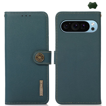 KHAZNEH Custer Genuine Leather RFID Phone Case, For Google Pixel 11 Pro XL, For Google Pixel 11, For Google Pixel 11 Pro, For Google Pixel 10a, For Google Pixel 9a, For Google Pixel 9 Pro, For Google Pixel 9, For Google Pixel 8a