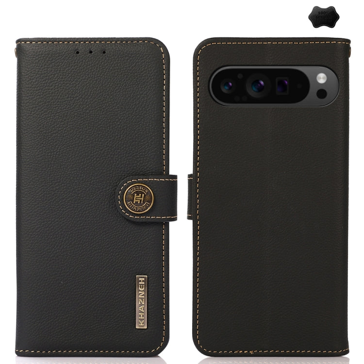 KHAZNEH Custer Genuine Leather RFID Phone Case, For Google Pixel 11 Pro XL, For Google Pixel 11, For Google Pixel 11 Pro, For Google Pixel 10a, For Google Pixel 9a, For Google Pixel 9 Pro, For Google Pixel 9, For Google Pixel 8a