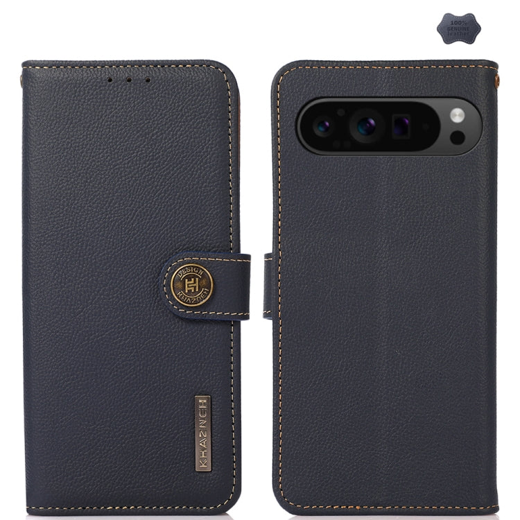 KHAZNEH Custer Genuine Leather RFID Phone Case, For Google Pixel 11 Pro XL, For Google Pixel 11, For Google Pixel 11 Pro, For Google Pixel 10a, For Google Pixel 9a, For Google Pixel 9 Pro, For Google Pixel 9, For Google Pixel 8a