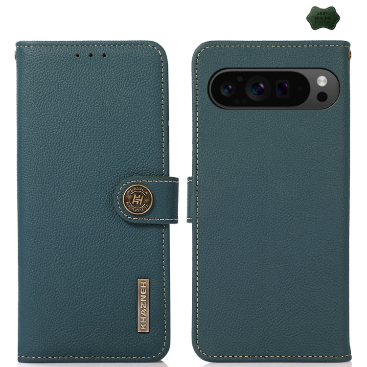 KHAZNEH Custer Genuine Leather RFID Phone Case, For Google Pixel 11 Pro XL, For Google Pixel 11, For Google Pixel 11 Pro, For Google Pixel 10a, For Google Pixel 9a, For Google Pixel 9 Pro, For Google Pixel 9, For Google Pixel 8a