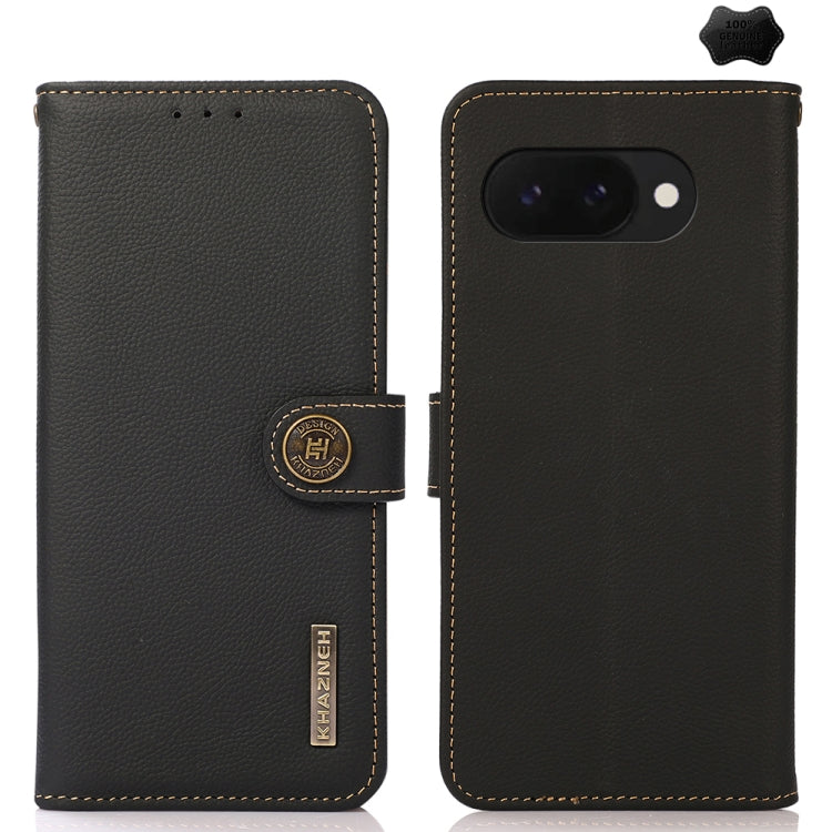 KHAZNEH Custer Genuine Leather RFID Phone Case, For Google Pixel 11 Pro XL, For Google Pixel 11, For Google Pixel 11 Pro, For Google Pixel 10a, For Google Pixel 9a, For Google Pixel 9 Pro, For Google Pixel 9, For Google Pixel 8a