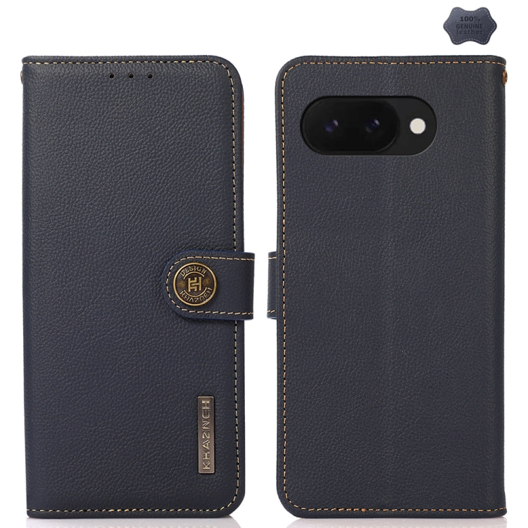KHAZNEH Custer Genuine Leather RFID Phone Case, For Google Pixel 11 Pro XL, For Google Pixel 11, For Google Pixel 11 Pro, For Google Pixel 10a, For Google Pixel 9a, For Google Pixel 9 Pro, For Google Pixel 9, For Google Pixel 8a