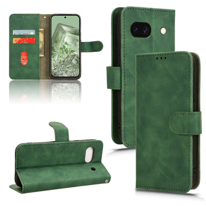 Magnetic flip leather phone case in green with card slots and magnetic closure