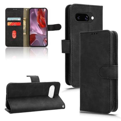 Magnetic flip leather phone case, black, with card slots and stand; for Google Pixel
