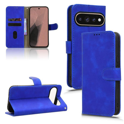 Magnetic flip leather phone case, blue, with card slots and stand; for Google Pixel