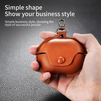 Business Leather Earphone Protective Case with Hook, For Huawei FreeBuds Pro 5 / 4 / 3, For Huawei FreeClip 2, For Huawei FreeBuds SE 4 ANC, For Huawei FreeBuds 7i, For Huawei FreeClip