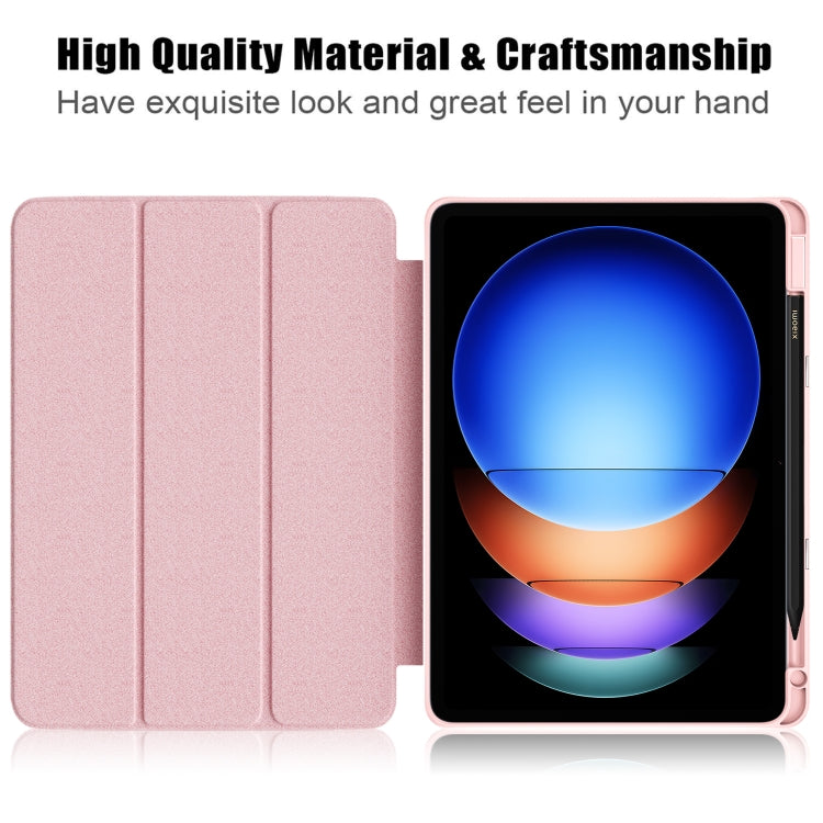 Pink textured smart tablet case with open viewing stand