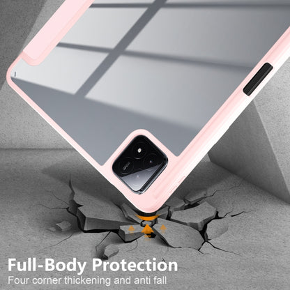 Pink 3-fold tablet case with protective corner bumper and camera opening