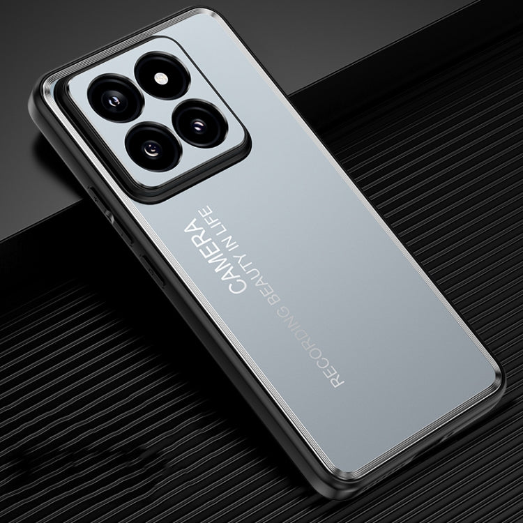 Frosted metal phone case, light silver tone with raised camera cutouts and side openings