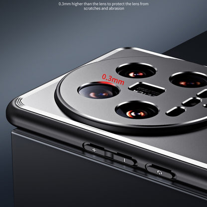 Silver frosted metal phone case showing lens protection around camera openings