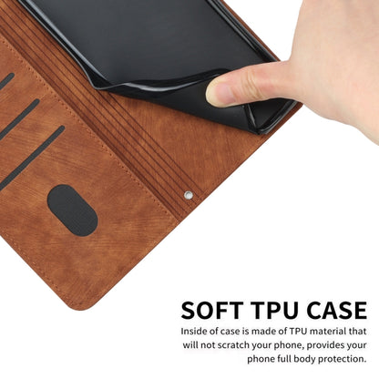 Skin Feel Stripe Pattern Leather Phone Case with Lanyard, For itel S23+, For itel S23