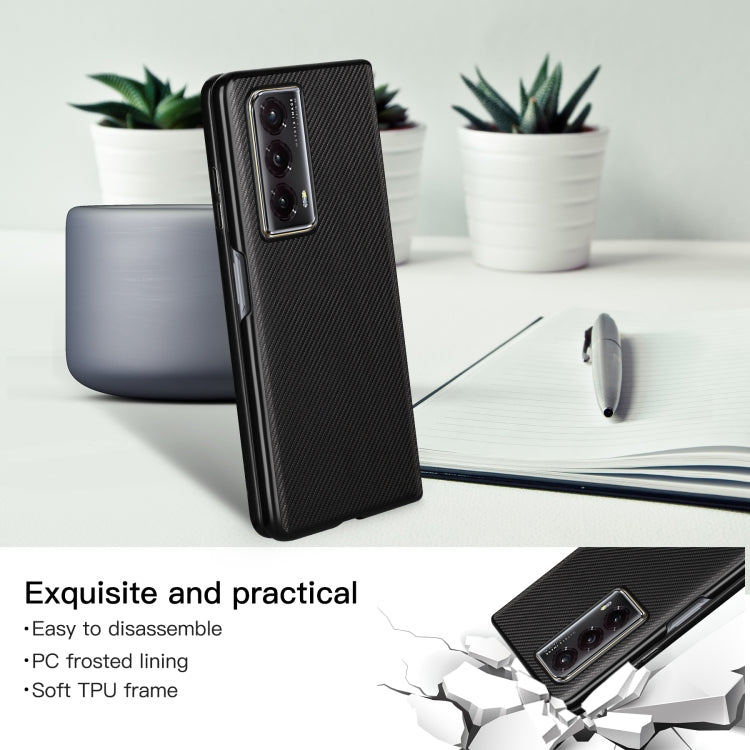 ViLi TC Series Kevlar Carbon Fiber Texture Phone Case, For Honor Magic V2 RSR Porsche Design, For Honor Magic Vs2, For Honor Magic V2