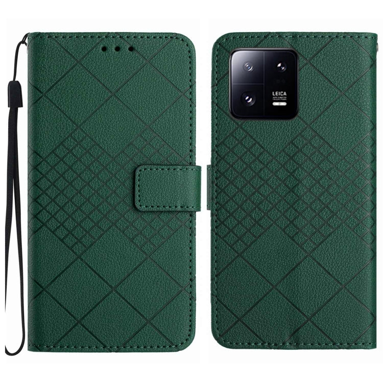 Rhombic Grid Texture Leather Phone Case, For Xiaomi 13 Ultra, For Xiaomi Redmi Note 12 4G Global, For Xiaomi Redmi A1 / A2, For Xiaomi Redmi 11A / Poco C55, For Xiaomi Redmi Note 12 Pro+ India, For Xiaomi Redmi Note 12 Pro India                        ...