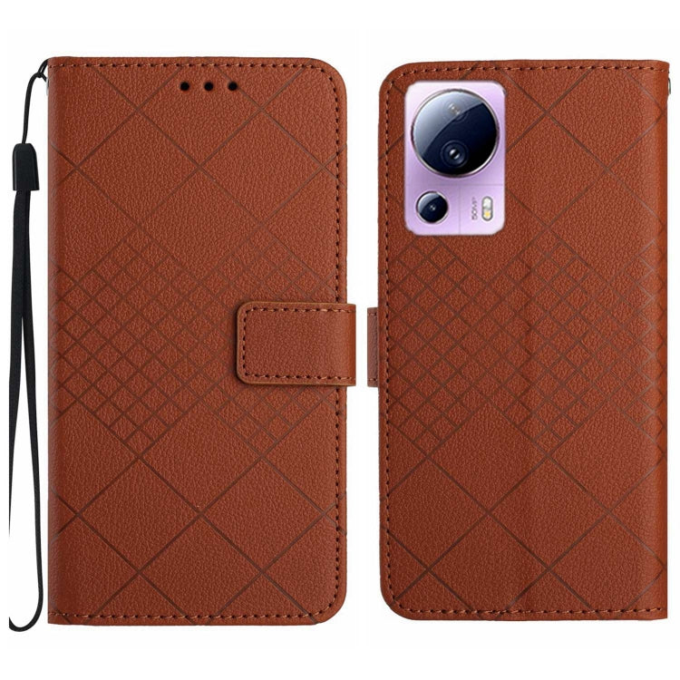 Rhombic Grid Texture Leather Phone Case, For Xiaomi 13 Ultra, For Xiaomi Redmi Note 12 4G Global, For Xiaomi Redmi A1 / A2, For Xiaomi Redmi 11A / Poco C55, For Xiaomi Redmi Note 12 Pro+ India, For Xiaomi Redmi Note 12 Pro India                        ...