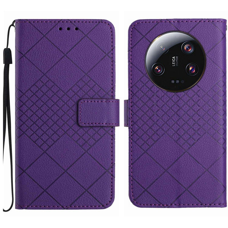 Rhombic Grid Texture Leather Phone Case, For Xiaomi 13 Ultra, For Xiaomi Redmi Note 12 4G Global, For Xiaomi Redmi A1 / A2, For Xiaomi Redmi 11A / Poco C55, For Xiaomi Redmi Note 12 Pro+ India, For Xiaomi Redmi Note 12 Pro India                        ...
