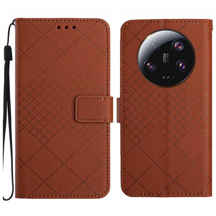 Rhombic Grid Texture Leather Phone Case, For Xiaomi 13 Ultra, For Xiaomi Redmi Note 12 4G Global, For Xiaomi Redmi A1 / A2, For Xiaomi Redmi 11A / Poco C55, For Xiaomi Redmi Note 12 Pro+ India, For Xiaomi Redmi Note 12 Pro India                        ...
