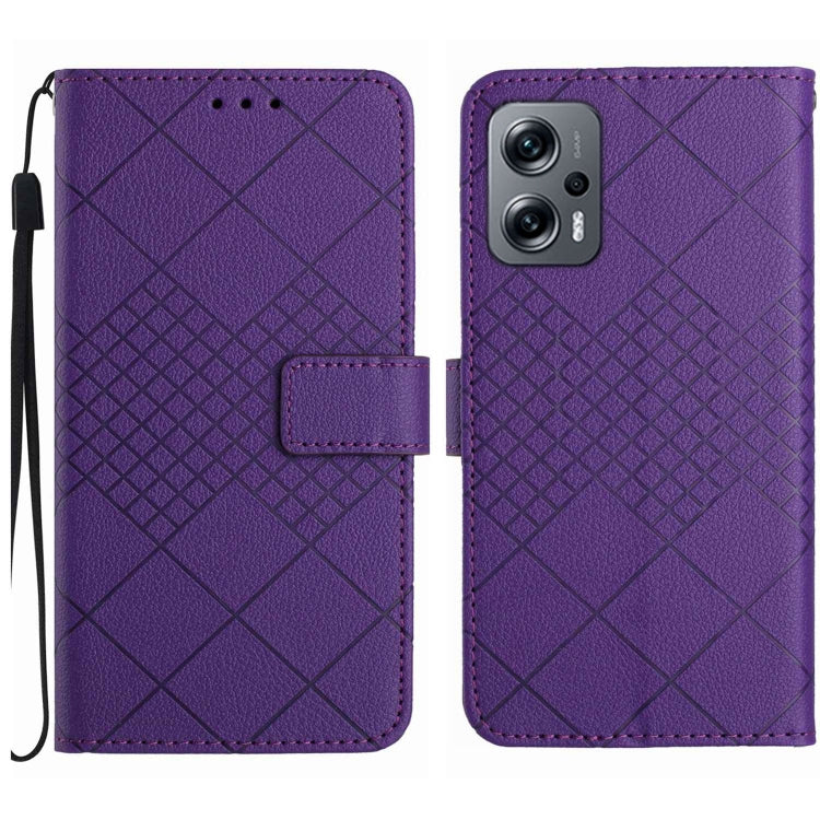 Rhombic Grid Texture Leather Phone Case, For Xiaomi 13 Ultra, For Xiaomi Redmi Note 12 4G Global, For Xiaomi Redmi A1 / A2, For Xiaomi Redmi 11A / Poco C55, For Xiaomi Redmi Note 12 Pro+ India, For Xiaomi Redmi Note 12 Pro India                        ...